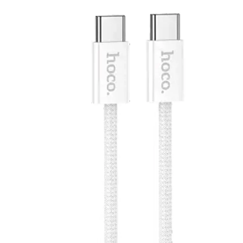 Type-C კაბელი Hoco DU43 60W PD charging data cable Type-C to Type-C (1M) White