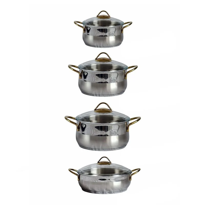 უჟანგავი ფოლადი ქვაბების ნაკრები Oncu 8PCS - Image 2