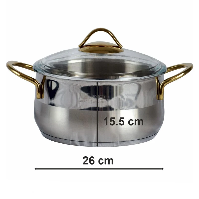 უჟანგავი ფოლადი ქვაბების ნაკრები Oncu 8PCS - Image 3