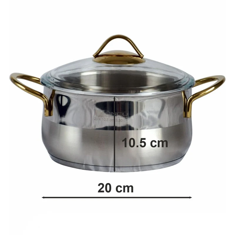უჟანგავი ფოლადი ქვაბების ნაკრები Oncu 8PCS - Image 5