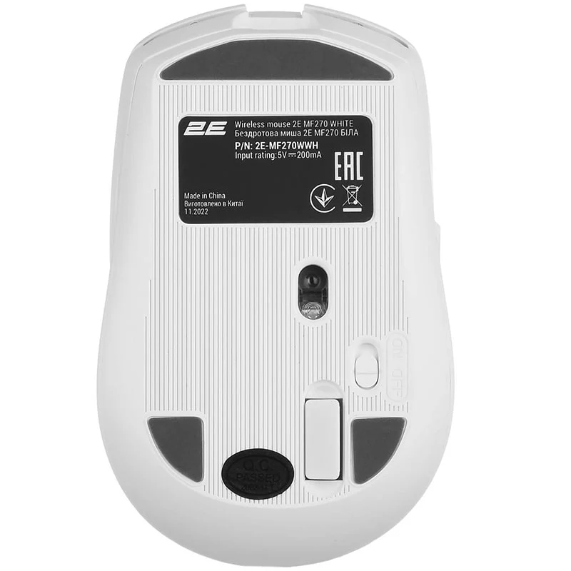 უსადენო მაუსი 2E-MF270WWH - Image 2