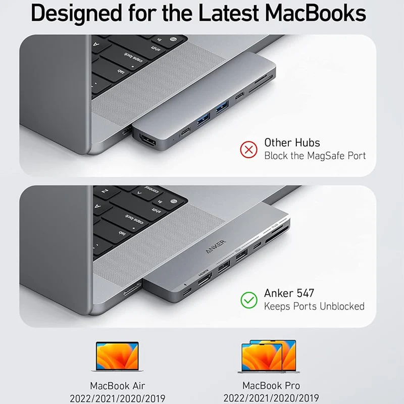 USB-C ჰაბი MacBook-ისთვის 7-2-ში Anker 547 - Image 5