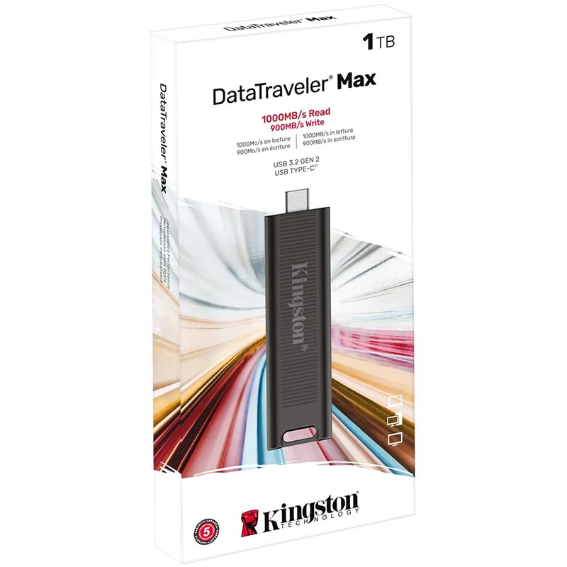 USB ფლეშ მეხსიერება Kingston 1TB DataTraveler Max USB 3.2 Type-C - Black (DTMAX/1TB) - Image 3