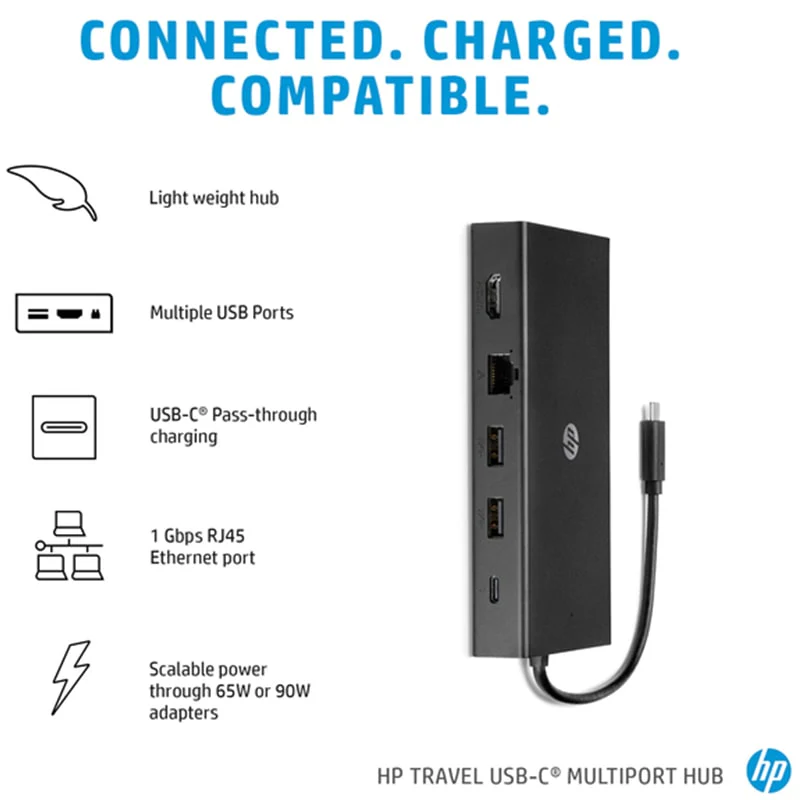 USB გამანაწილებელი HP Travel USB-C Multi Port Hub (1C1Y5AA) - Image 3