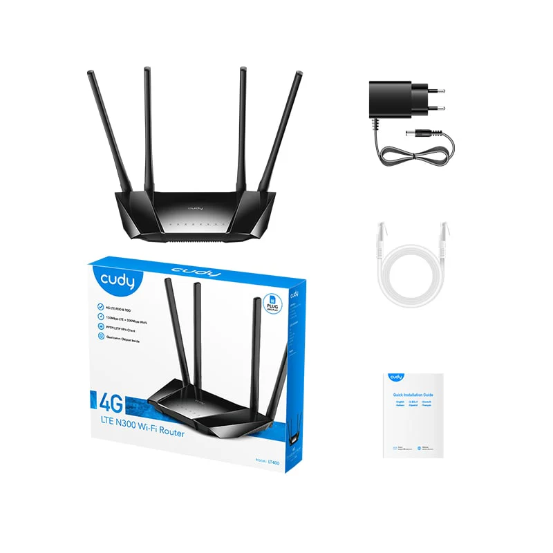 Wi-Fi როუტერი CUDY LT400_EU 4G N300 - Image 4