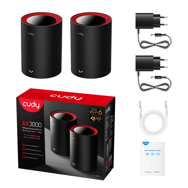 Wi-Fi როუტერი CUDY M3000(2-Pack) AX3000 - Image 2