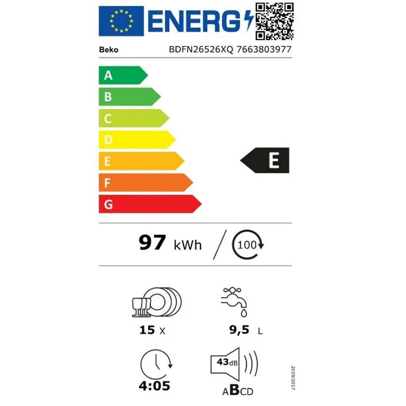 ჭურჭლის სარეცხი მანქანა BEKO BDFN26526XQ - Image 5