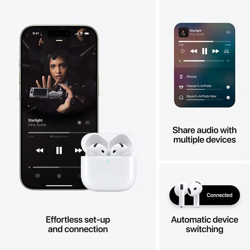 ყურსასმენი Apple AirPods 4 with Wireless Charging Case MXP93 - Image 7